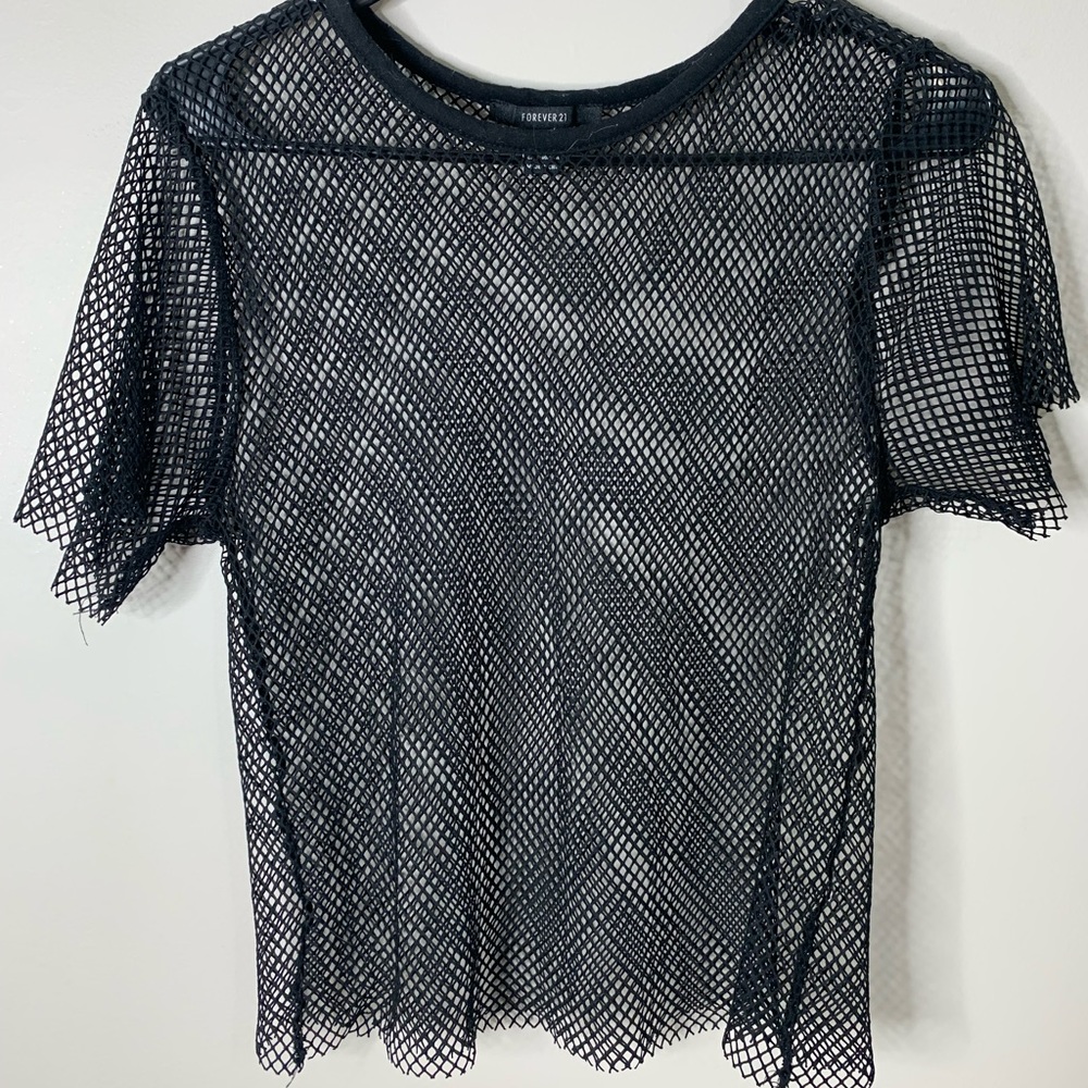See through black t shirt